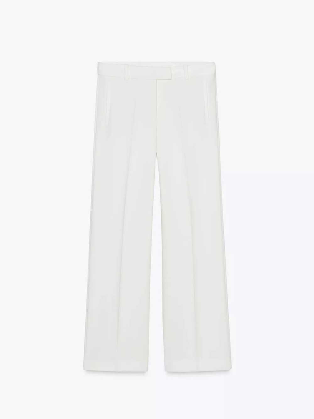 Zara Cream Wide Leg High Waisted Trousers Size Small NWT